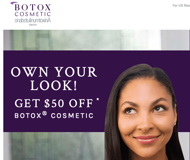 Botox Cosmetic Special: $50 OFF!